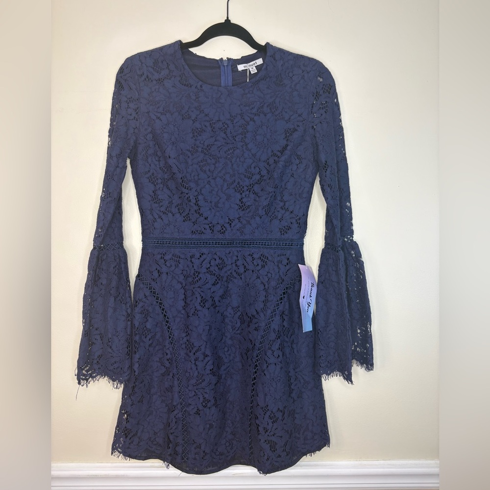 Minuet NWT Elegant Blue Lace Dress